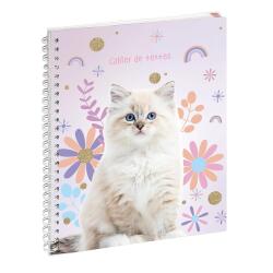 Cahier de textes Lovely Chat Blanc 17 x 22 cm - Visuel