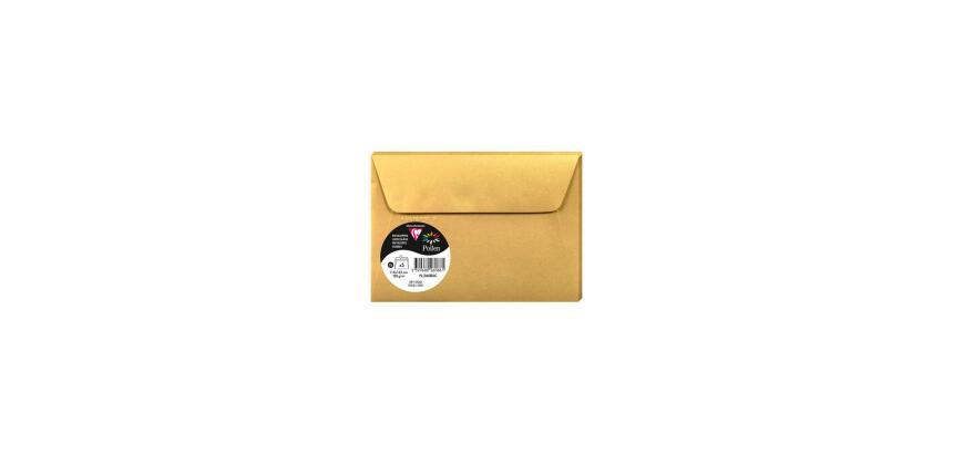 Paquet de 5 enveloppes Pollen 114x162mm 120g/m2 - Or
