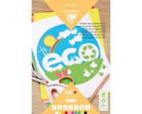 PAPIER COULEUR RECYCLÉ, Bloc de 100 feuilles 80g/m2 au format 21x29,7cm - Assortiment