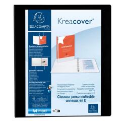 Carpetas con anillas - Kreacover ® 3 bolsillos A4 MAXI - 4 Anillas en D 25 mm