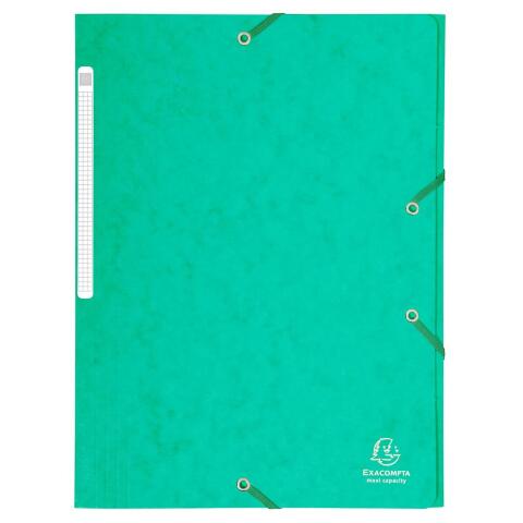 Carpeta Exacompta con gomas Maxi capacity cartulina lustrada 425 grs Nature Future - A4 - Verde