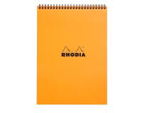 Bloc reliure intégrale Rhodia Classic 21x29,7 cm 80 feuillets ligné microperforé 80g - Orange