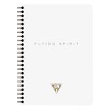 Carnet reliure intégrale à pochettes Flying Spirit White A5 120 pages détachables ligné motifs assortis papier ivoire 90g - Blanc