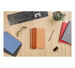 Trousse plate en cuir à élastique Age Bag 20x4,5 cm - Tabac