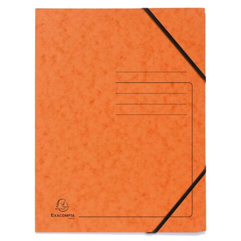 Carpetas impresas con gomas sin solapas Cartulina lustrada 355 g/m2 - Naranja