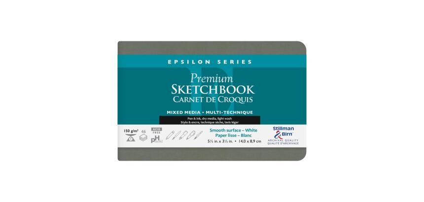 Epsilon Series carnet souple 46F 14x8,9cm 150g - Blanc