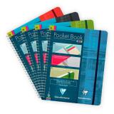 Pocket Book cahier reliure intégrale à élastique A5+ 120 pages détachables ligné Couleur aléatoire - Assortis
