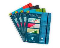 Pocket Book cahier reliure intégrale à élastique A5+ 120 pages détachables ligné Couleur aléatoire - Assortis