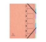 Trieur Harmonika avec élastiques 7 compartiments Aquarel - A4