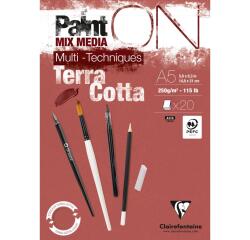 Bloc PaintON TERRACOTTA collé A5 20F