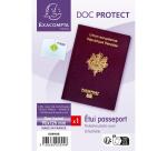 Etui de protection pour passeport 2 volets PVC lisse 20/100e - Cristal