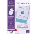 Sachet de 10 étuis de protection simples PVC Haute Qualité 30/100e - 24x32cm - Cristal