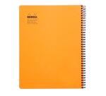 Notebook Rhodia Classic reliure intégrale & 22,5x29,7 cm 160 pages petits carreaux 5x5 avec cadre en-tête détachables perforation 4 trous 80g - Assortis
