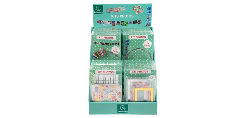 Présentoir kits photos rempli - Multicolore
