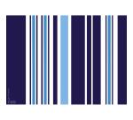 Barquette de 400 sets de table papier gaufré recyclé 80g/m2, Bayadère bleu marine - Format 30x40cm - Bayadère