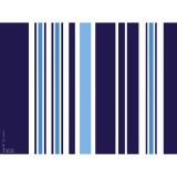 Barquette de 400 sets de table papier gaufré recyclé 80g/m2, Bayadère bleu marine - Format 30x40cm - Bayadère