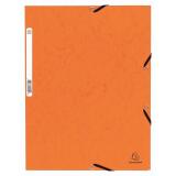 3-flap folder with elastic straps 355 gsm hard glazed mottled pressboard - A4 size