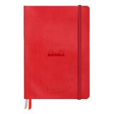 Rhodiarama Goalbook Creation rembordé rigide A5 100p papier lavis technique blanc uni 200g avec élastique - Coquelicot