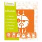 Set de 6 pochoirs enfants, Monstres - Orange