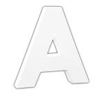 Petite lettre A 12cm - Blanc