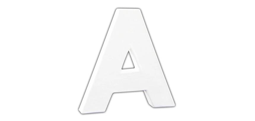 Petite lettre A 12cm - Blanc