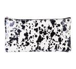 COSMICUIR CUIR Lisse Trousse plate 22x11 cm Bleu foncé