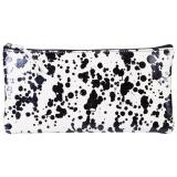 COSMICUIR CUIR Lisse Trousse plate 22x11 cm Bleu foncé
