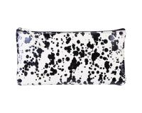 COSMICUIR CUIR Lisse Trousse plate 22x11 cm Bleu foncé