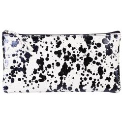 COSMICUIR CUIR Lisse Trousse plate 22x11 cm Bleu foncé