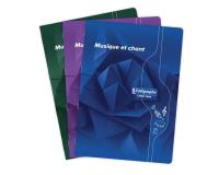 Musique & Chant piqué 7000 A4 48 pages grands carreaux/portées 70 g - Assortis