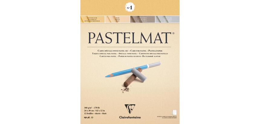Pastelmat bloc collé 12F 24x30cm 360g