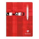 Cahier Dessin piqué 17x22cm 32 pages uni Rouge - Rouge