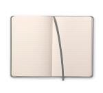 Webnotebook A5 192 pages ligné papier ivoire 90g fermeture élastique - Argent