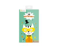 Cartes d'invitation, Animaux - Vert