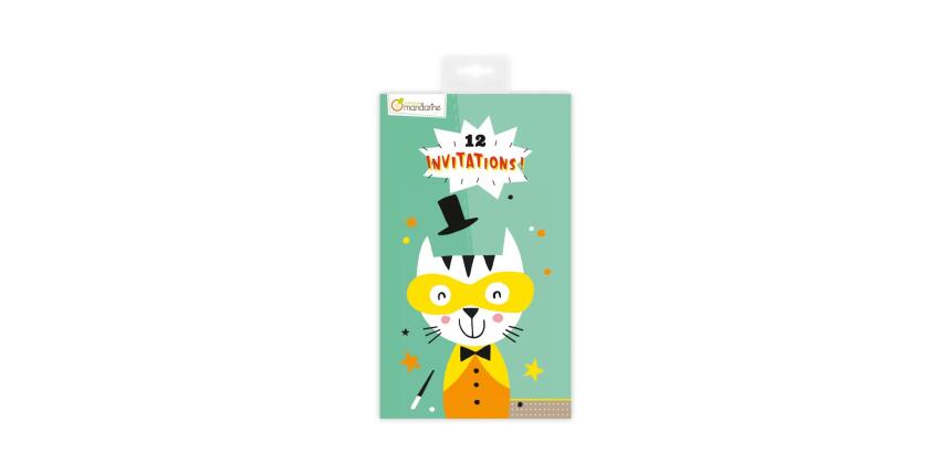 Cartes d'invitation, Animaux - Vert