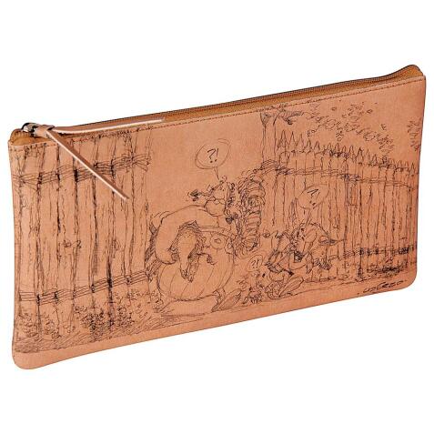 Ast3 Crayonnés Kraft Trousse plate Retour de chasse 22x11 cm - A motifs