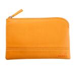 Rhodiarama pochette zippée en simili cuir - taille S (11x17 cm) - Orange