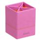 Rhodiarama pot à crayons simili cuir italien 8x8x11 cm - Lilas