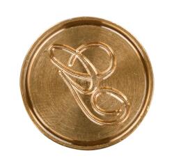 Pastille laiton sceau sur broche lettre anglaise