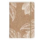Cocoa motif, Carnet rembordé rigide A5 - 14,8 x 21 cm, 96 pages, ligné, poche à soufflet, ass. - Cacao