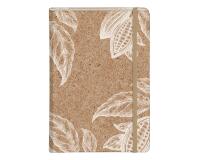 Cocoa motif, Carnet rembordé rigide A5 - 14,8 x 21 cm, 96 pages, ligné, poche à soufflet, ass. - Cacao