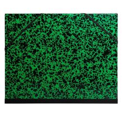 Carpetas de dibujo con gomas elásticas, EXA+ - 52x72 cm para archivar 50x65 cm - Lomo de tela: 3 cm - ANNONAY - Verde