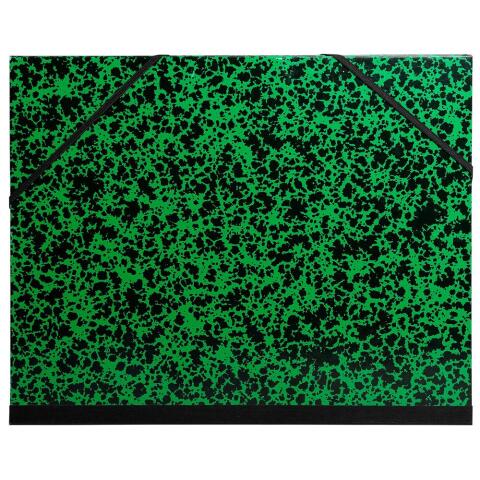 Carpetas de dibujo con gomas elásticas, EXA+ - 52x72 cm para archivar 50x65 cm - Lomo de tela: 3 cm - ANNONAY - Verde