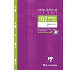 Feuillets mobiles sous étui A4 100 pages perforées uni