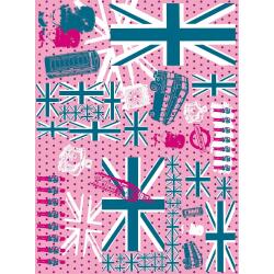 * 580 - Pochette 20 feuilles Décopatch - Rose