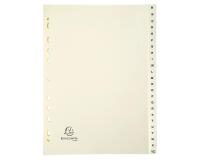 Intercalaires imprimés Carte peau 155g 24 positions de A à Z - A4 - Ivoire