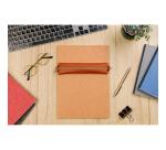 Trousse plate en cuir à élastique Age Bag 20x4,5 cm - Tabac