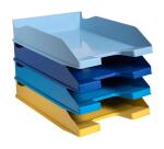 Set de 4 corbeilles-à-courrier Combo Midi Bee Blue - Couleurs assorties