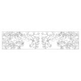 Echarpe 100% soie - 145x43cm Roses - Blanc