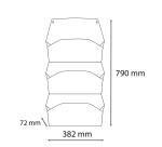 Set de 3 compartiments trieurs muraux horizontaux Autentik - Couleurs assorties
